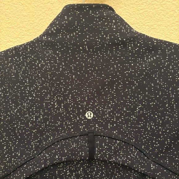 LULULEMON Women Define Black White Speckled Magnetized Jaquard Zip Jacket Size 6 - Picture 6 of 7